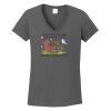 Ladies Heavy Cotton ™ 100% Cotton V Neck T Shirt Thumbnail