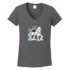 Ladies Heavy Cotton ™ 100% Cotton V Neck T Shirt Thumbnail