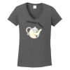Ladies Heavy Cotton ™ 100% Cotton V Neck T Shirt Thumbnail
