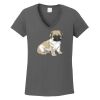 Ladies Heavy Cotton ™ 100% Cotton V Neck T Shirt Thumbnail