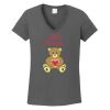 Ladies Heavy Cotton ™ 100% Cotton V Neck T Shirt Thumbnail