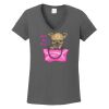 Ladies Heavy Cotton ™ 100% Cotton V Neck T Shirt Thumbnail