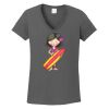 Ladies Heavy Cotton ™ 100% Cotton V Neck T Shirt Thumbnail