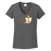 Ladies Heavy Cotton ™ 100% Cotton V Neck T Shirt Thumbnail