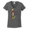Ladies Heavy Cotton ™ 100% Cotton V Neck T Shirt Thumbnail