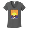 Ladies Heavy Cotton ™ 100% Cotton V Neck T Shirt Thumbnail