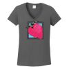 Ladies Heavy Cotton ™ 100% Cotton V Neck T Shirt Thumbnail
