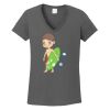 Ladies Heavy Cotton ™ 100% Cotton V Neck T Shirt Thumbnail