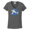 Ladies Heavy Cotton ™ 100% Cotton V Neck T Shirt Thumbnail