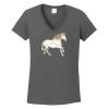 Ladies Heavy Cotton ™ 100% Cotton V Neck T Shirt Thumbnail