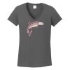 Ladies Heavy Cotton ™ 100% Cotton V Neck T Shirt Thumbnail
