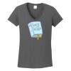 Ladies Heavy Cotton ™ 100% Cotton V Neck T Shirt Thumbnail