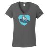 Ladies Heavy Cotton ™ 100% Cotton V Neck T Shirt Thumbnail