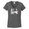 Ladies Heavy Cotton ™ 100% Cotton V Neck T Shirt Thumbnail