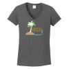 Ladies Heavy Cotton ™ 100% Cotton V Neck T Shirt Thumbnail
