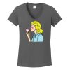 Ladies Heavy Cotton ™ 100% Cotton V Neck T Shirt Thumbnail