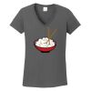 Ladies Heavy Cotton ™ 100% Cotton V Neck T Shirt Thumbnail