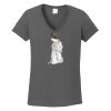 Ladies Heavy Cotton ™ 100% Cotton V Neck T Shirt Thumbnail