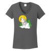 Ladies Heavy Cotton ™ 100% Cotton V Neck T Shirt Thumbnail