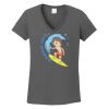 Ladies Heavy Cotton ™ 100% Cotton V Neck T Shirt Thumbnail