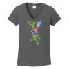 Ladies Heavy Cotton ™ 100% Cotton V Neck T Shirt Thumbnail
