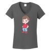 Ladies Heavy Cotton ™ 100% Cotton V Neck T Shirt Thumbnail