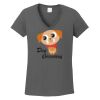 Ladies Heavy Cotton ™ 100% Cotton V Neck T Shirt Thumbnail