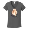 Ladies Heavy Cotton ™ 100% Cotton V Neck T Shirt Thumbnail