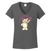 Ladies Heavy Cotton ™ 100% Cotton V Neck T Shirt Thumbnail