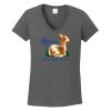 Ladies Heavy Cotton ™ 100% Cotton V Neck T Shirt Thumbnail