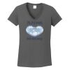 Ladies Heavy Cotton ™ 100% Cotton V Neck T Shirt Thumbnail