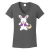 Ladies Heavy Cotton ™ 100% Cotton V Neck T Shirt Thumbnail