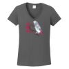 Ladies Heavy Cotton ™ 100% Cotton V Neck T Shirt Thumbnail