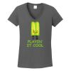 Ladies Heavy Cotton ™ 100% Cotton V Neck T Shirt Thumbnail