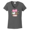 Ladies Heavy Cotton ™ 100% Cotton V Neck T Shirt Thumbnail