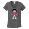 Ladies Heavy Cotton ™ 100% Cotton V Neck T Shirt Thumbnail
