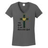Ladies Heavy Cotton ™ 100% Cotton V Neck T Shirt Thumbnail
