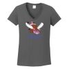 Ladies Heavy Cotton ™ 100% Cotton V Neck T Shirt Thumbnail