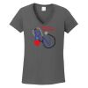 Ladies Heavy Cotton ™ 100% Cotton V Neck T Shirt Thumbnail