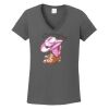 Ladies Heavy Cotton ™ 100% Cotton V Neck T Shirt Thumbnail