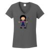 Ladies Heavy Cotton ™ 100% Cotton V Neck T Shirt Thumbnail