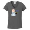 Ladies Heavy Cotton ™ 100% Cotton V Neck T Shirt Thumbnail