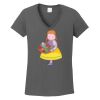 Ladies Heavy Cotton ™ 100% Cotton V Neck T Shirt Thumbnail