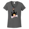 Ladies Heavy Cotton ™ 100% Cotton V Neck T Shirt Thumbnail