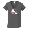 Ladies Heavy Cotton ™ 100% Cotton V Neck T Shirt Thumbnail
