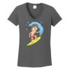 Ladies Heavy Cotton ™ 100% Cotton V Neck T Shirt Thumbnail