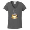 Ladies Heavy Cotton ™ 100% Cotton V Neck T Shirt Thumbnail