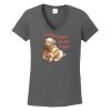 Ladies Heavy Cotton ™ 100% Cotton V Neck T Shirt Thumbnail