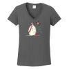 Ladies Heavy Cotton ™ 100% Cotton V Neck T Shirt Thumbnail