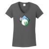 Ladies Heavy Cotton ™ 100% Cotton V Neck T Shirt Thumbnail
